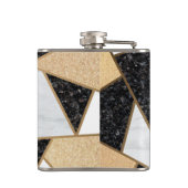 Flasques Texture de marbre géométrique cool (Dos)