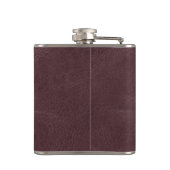 Flasques Texture en cuir Monogramme personnalisé avec amour (Dos)