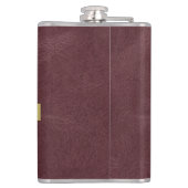 Flasques Texture en cuir Monogramme personnalisé avec flaco (Dos)