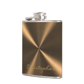 Flasques Texture métallique métallique de bronze personnali (Gauche)