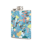 Flasques Texture tropicale avec des toucans et des colibris (Gauche)