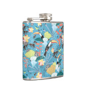 Flasques Texture tropicale avec des toucans et des colibris (Droite)