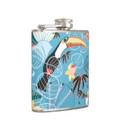 Flasques Texture tropicale avec des toucans et des colibris (Droite)