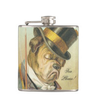 "Thé s'il vous plaît !" Chien Bulldog Élégant Vint