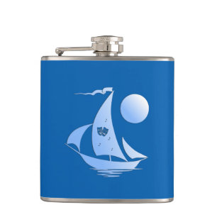 Flasques Théâtre de comédie et de tragédie bleu voilier