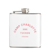 Flasques Thème Camping Pink Camp Crest Bachelorette (Devant)