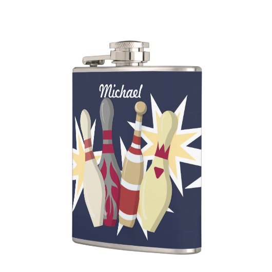 Flasques Thème de Bowling vintage (Gauche)