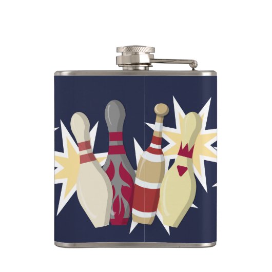 Flasques Thème de Bowling vintage (Dos)