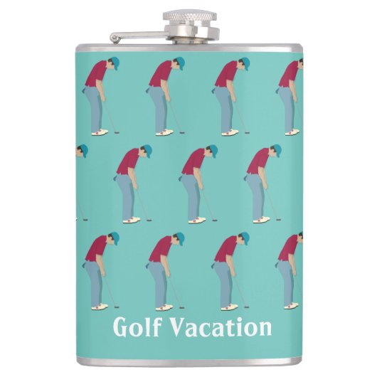 Flasques Thème de golf turquoise (Devant)