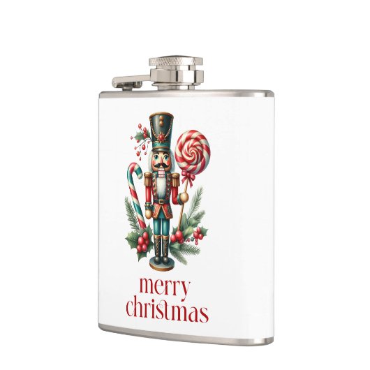 Flasques Thème de Noël Nutcracker Sucre de canne texte pers (Gauche)