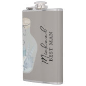 Flasques Thème de plage "Notre jour de mariage" avec coquil (Gauche)