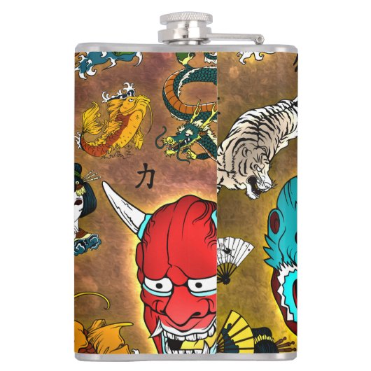 Flasques Thème japonais (Dos)