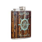 Flasques Thème Nautique Bronze Captains Roue Petit (Droite)