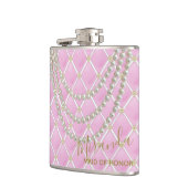 Flasques Thème Parisien Rose pour la Mariée et sa Cour (Gauche)