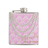 Flasques Thème Parisien Rose pour la Mariée et sa Cour (Devant)