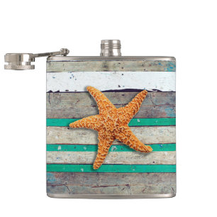 Flasques Thème Plage Starfish Mariage Rustique