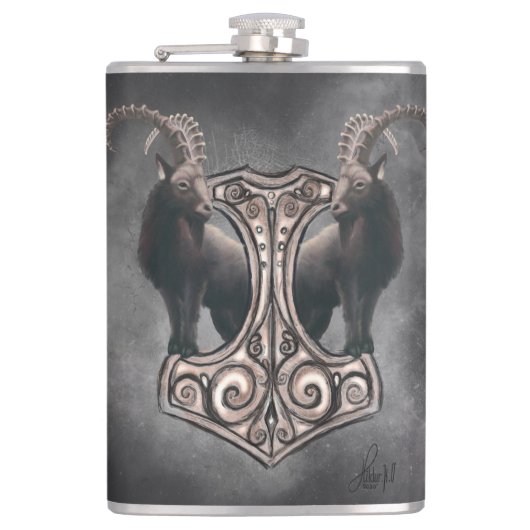 Flasques Thor's Might : Mjölnir et le Thunderous Companion (Devant)