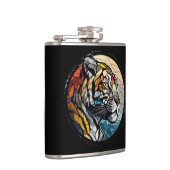 Flasques Tiger Animal Portrait Vitrail Faune Gratuite (Droite)