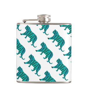 Flasques Tiger noir et Turquoise