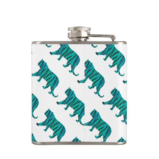 Flasques Tiger noir et Turquoise (Dos)