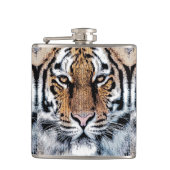 Flasques Tiger rayures Portrait dans Graphic Press Style (Devant)