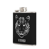 Flasques Tigre tribal noir et blanc (Gauche)