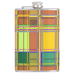 Flasques Tissu coloré des Caraïbes Madras Tartan