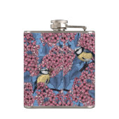 Flasques Tit birds dans le jardin lilas (Dos)