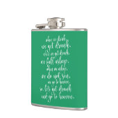 Flasques Toast irlandais cool Saint-Patrick vert et blanc (Gauche)