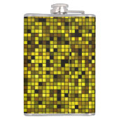 Flasques Tons De Motif Carré Jaune Été (Dos)