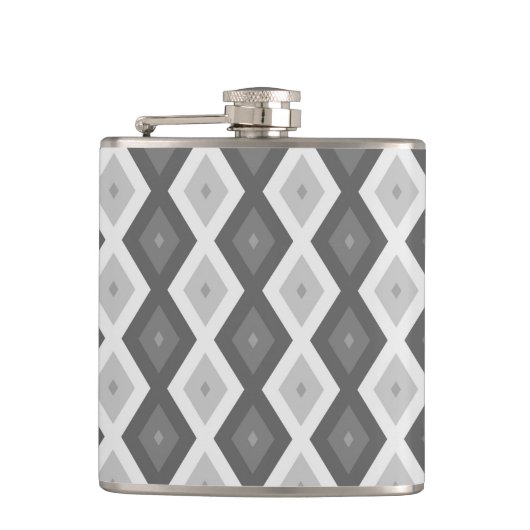 Flasques Tons de motif de diamant gris (Devant)