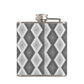 Flasques Tons de motif de diamant gris (Dos)