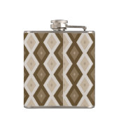 Flasques Tons de motif diamant brun (Dos)