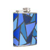 Flasques Tons de motif en vitrail bleu (Droite)