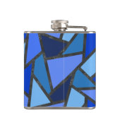 Flasques Tons de motif en vitrail bleu (Dos)