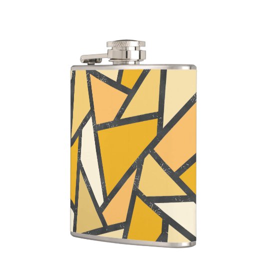 Flasques Tons de motif en vitrail jaune (Gauche)