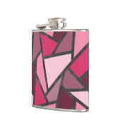Flasques Tons de motif en vitrail rose (Gauche)