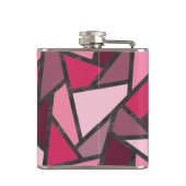 Flasques Tons de motif en vitrail rose (Dos)
