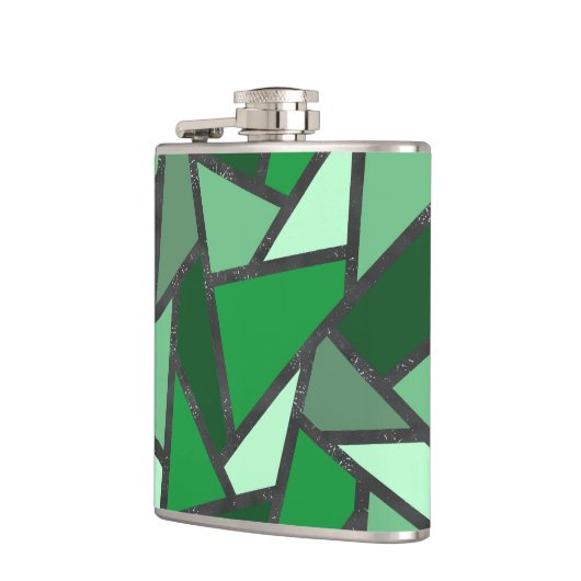 Flasques Tons de motif en vitrail vert (Gauche)