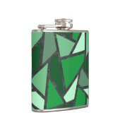 Flasques Tons de motif en vitrail vert (Droite)