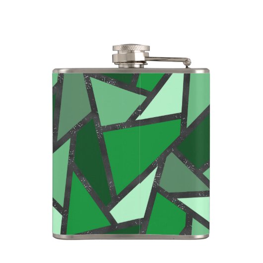 Flasques Tons de motif en vitrail vert (Dos)