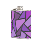 Flasques Tons de vitrail violet motif (Gauche)