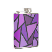 Flasques Tons de vitrail violet motif (Droite)