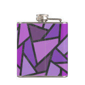 Flasques Tons de vitrail violet motif (Dos)
