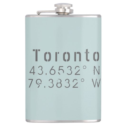 Flasques Toronto Latitude Longitude (Devant)