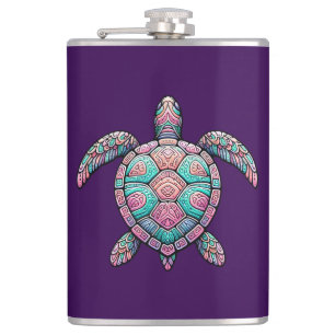 Flasques Tortue de mer colorée