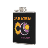 Flasques Total éclipse solaire 2024 pop art design (Gauche)
