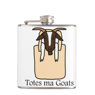 Flasques Totes des chèvres de mA (avec le texte)