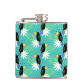 Flasques Toucans sur Turquoise (Devant)