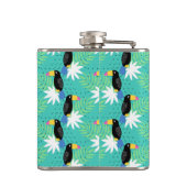 Flasques Toucans sur Turquoise (Dos)